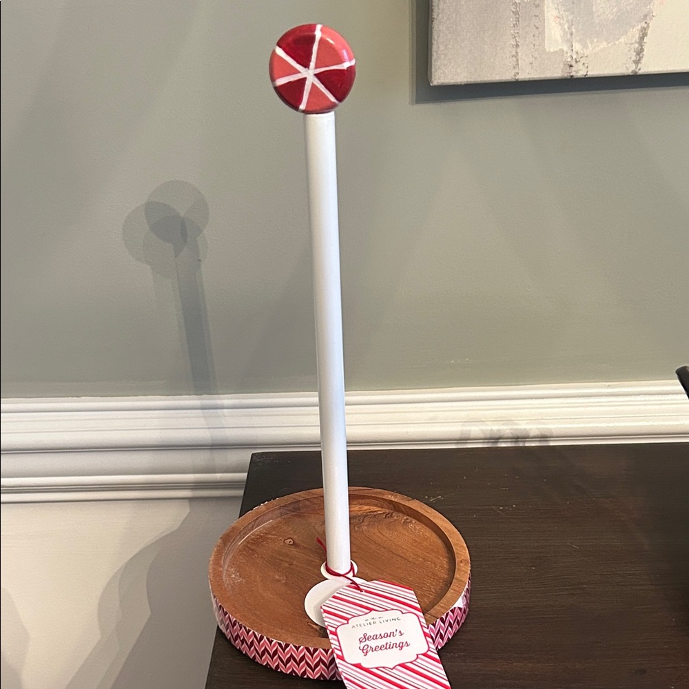 NWT Candy Cane paper towel holder